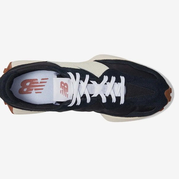 New Balance 327 Navy and Cream Sneakers - Picture 2 of 9